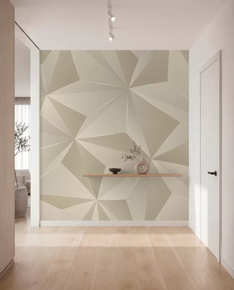 murales de pared Relieve geométrico beige u42449