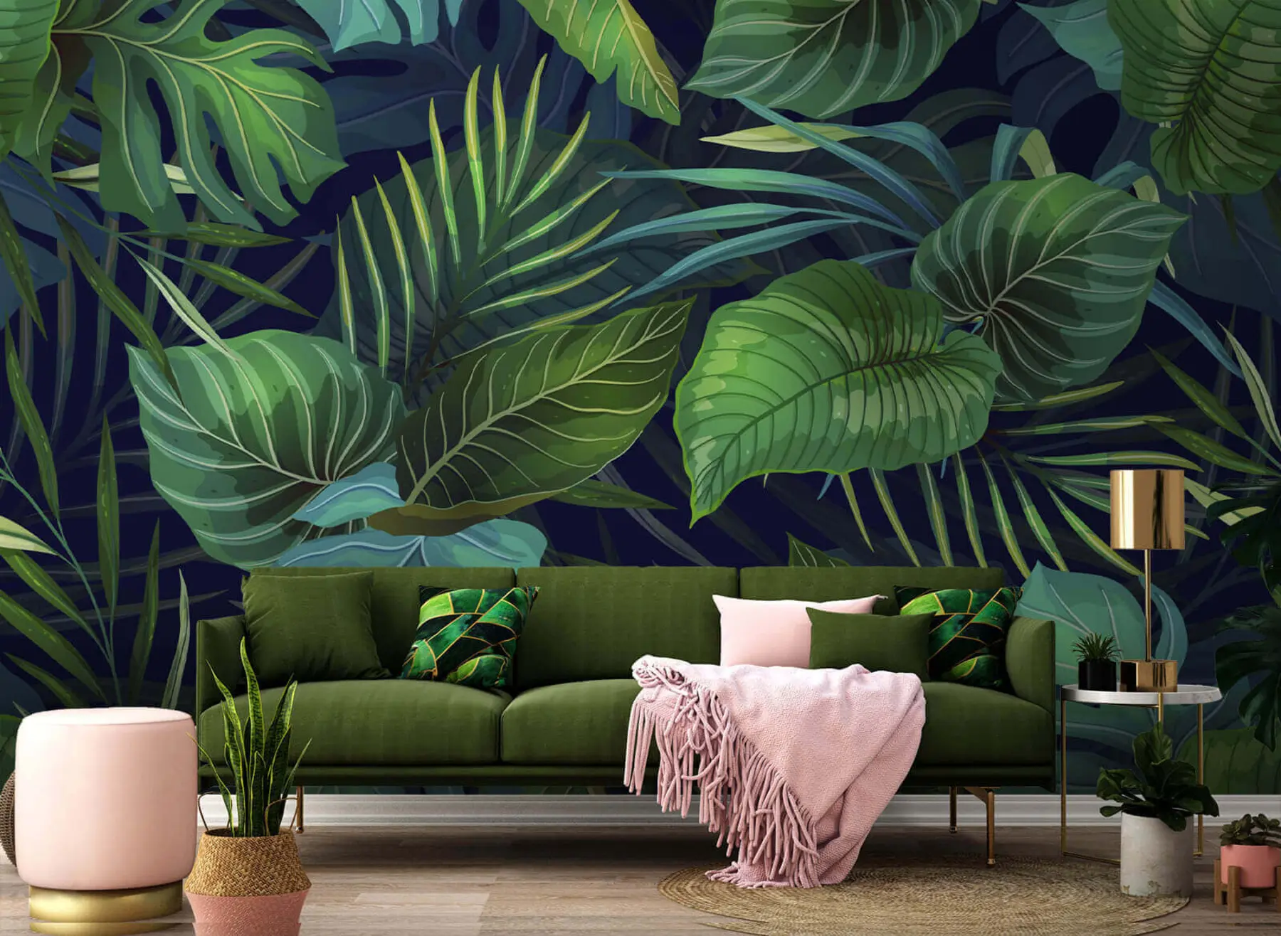 murales de pared Suculentas hojas tropicales u51864