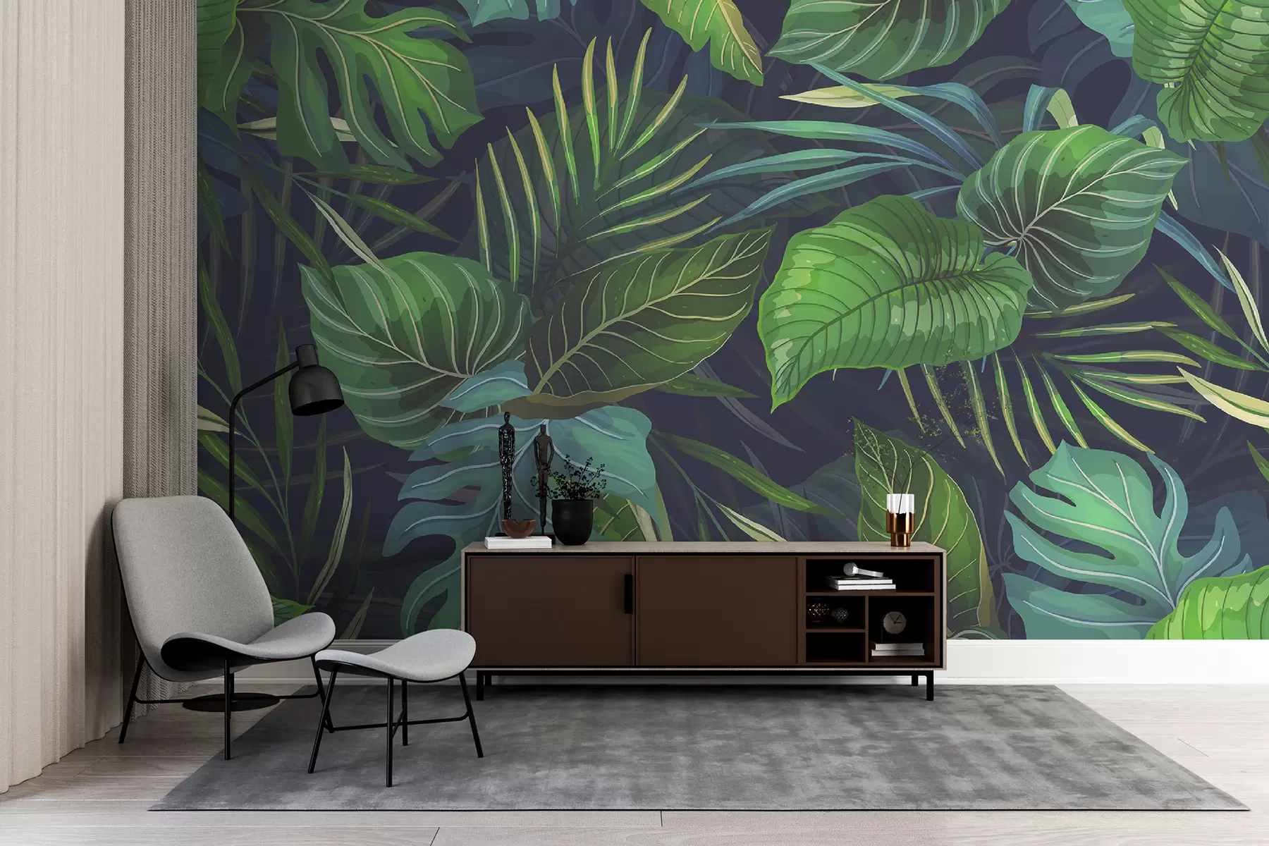 murales de pared Suculentas hojas tropicales u51864
