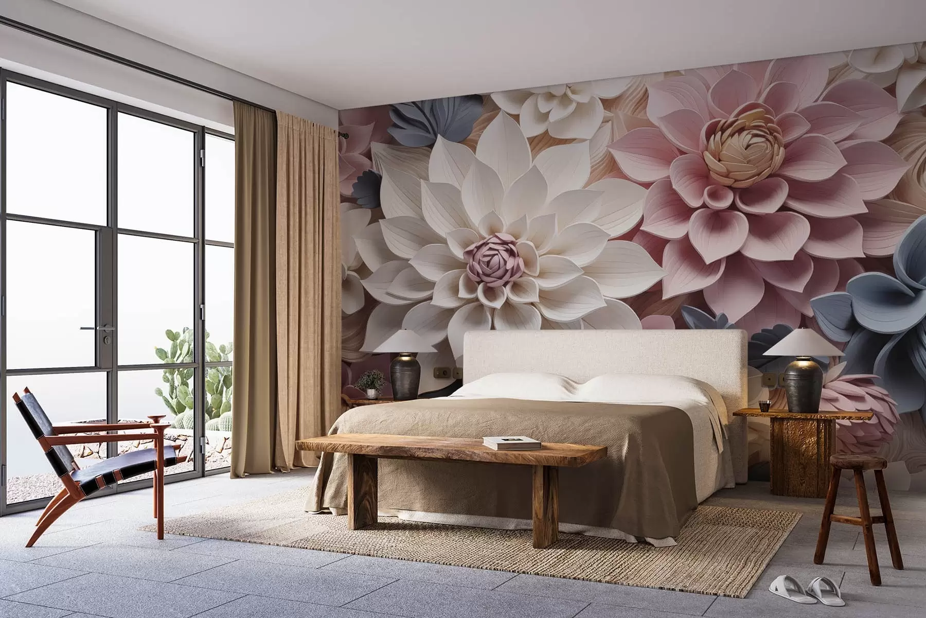 murales de pared Flores grandes w08513