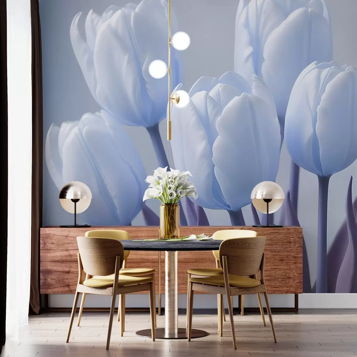 murales de pared Delicado ramo de tulipanes w02616v1