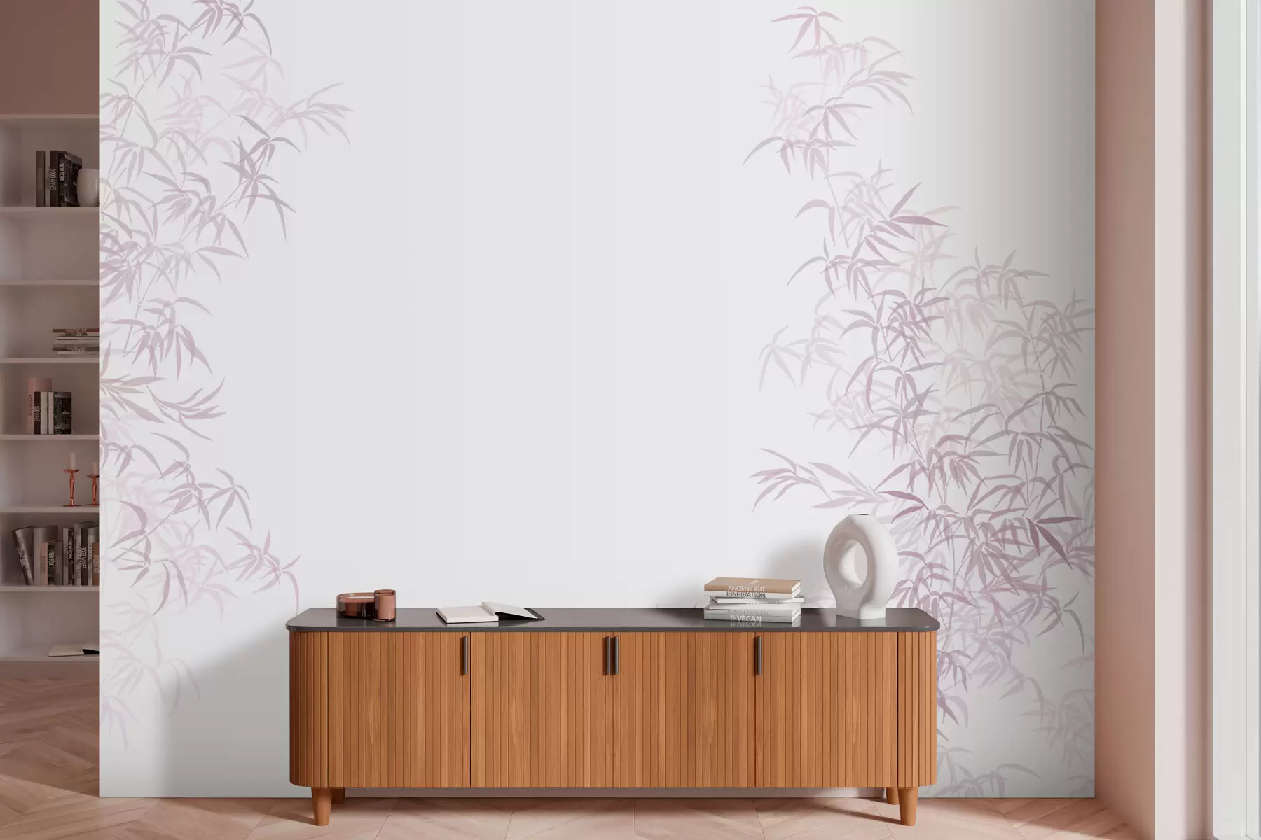 murales de pared Bambú minimalismo wabi-sabi w08555v4