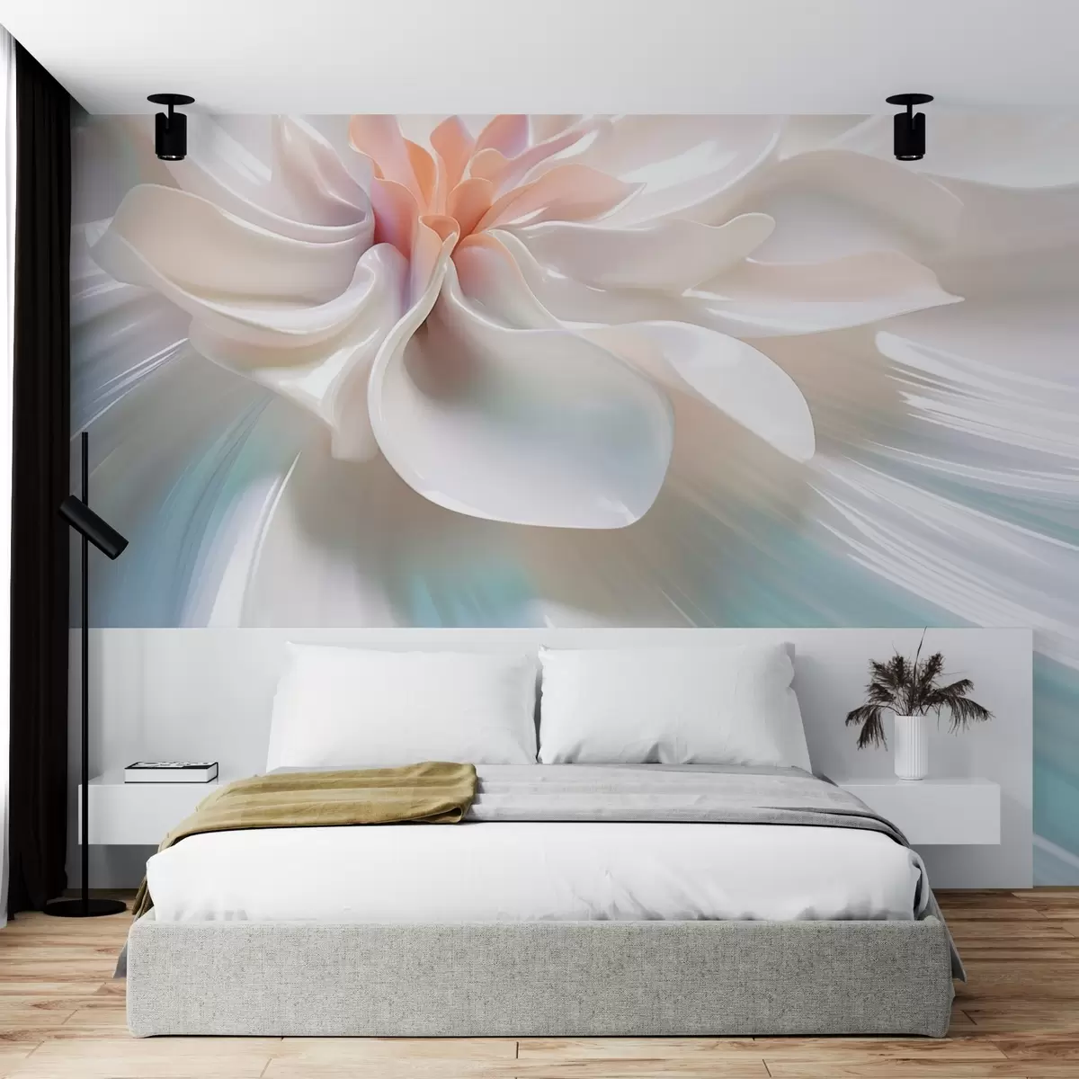 murales de pared Flor exquisita volumétrica w02676