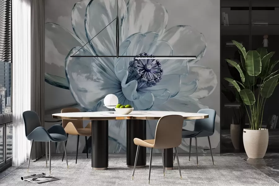 murales de pared Majestuosa flor transparente w02677v1