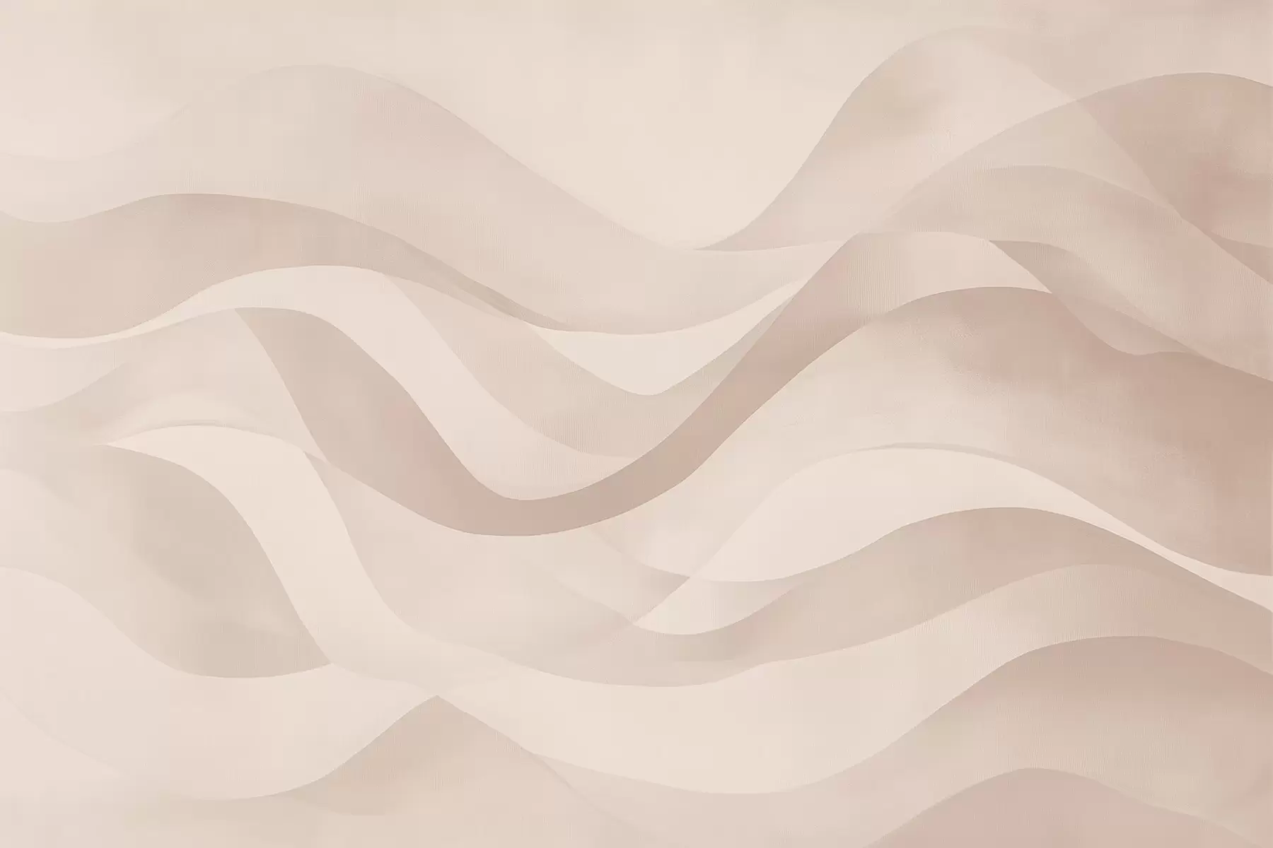 murales de pared Suaves ondas en suaves tonos beige en estilo acuarela w08564