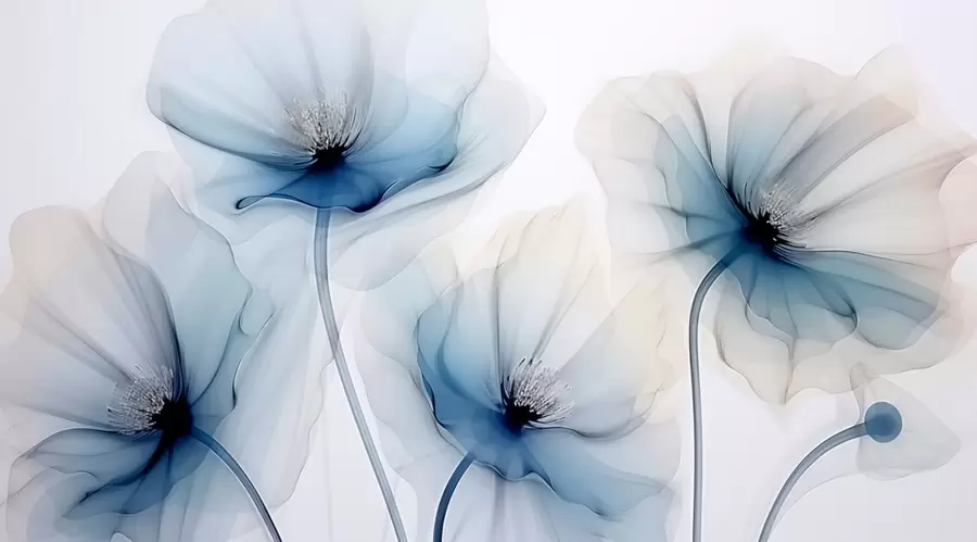 murales de pared Flores transparentes w02696