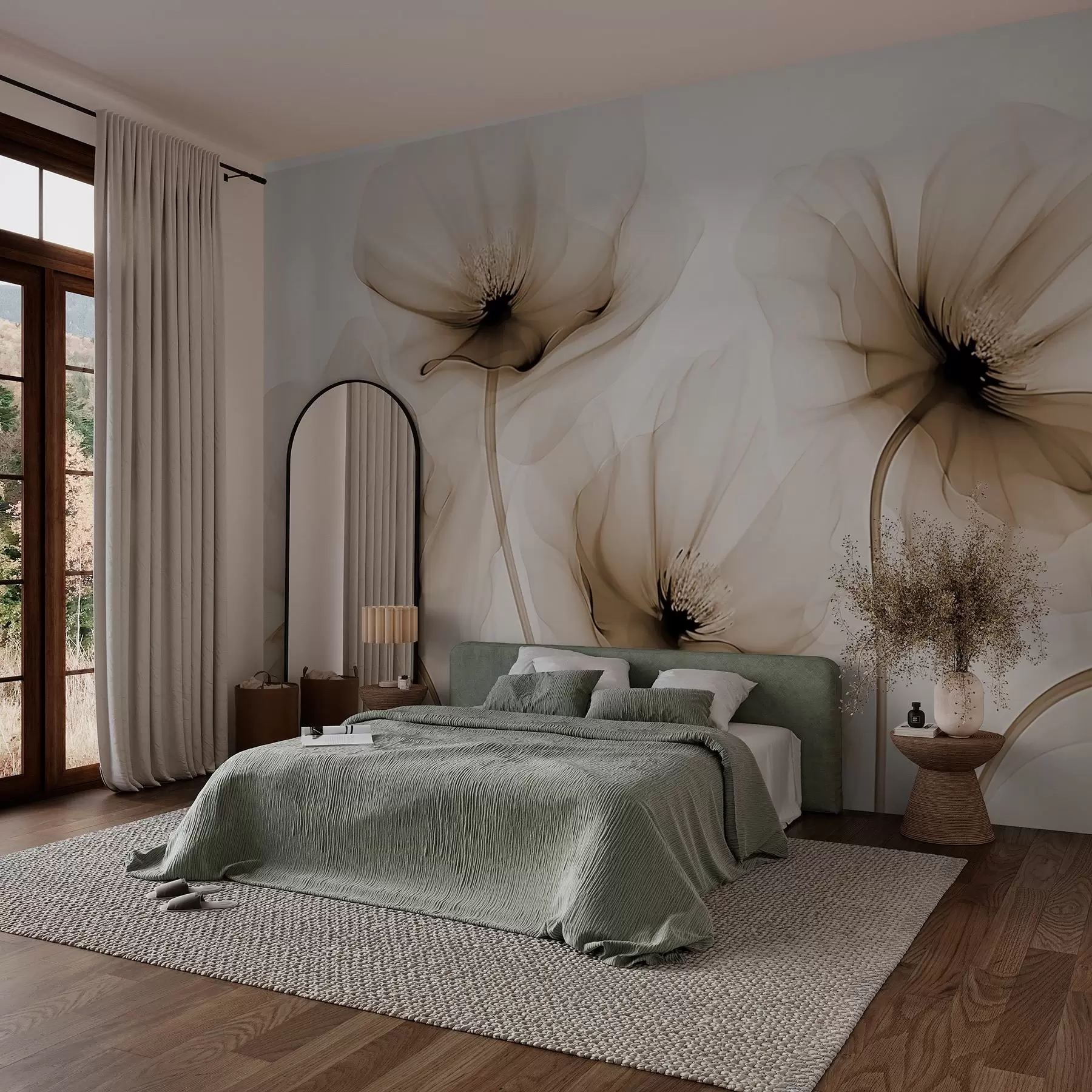 murales de pared Flores transparentes w02696v1