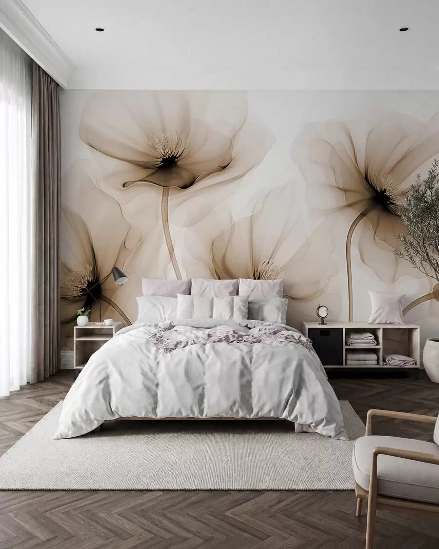 murales de pared Flores transparentes w02696v1
