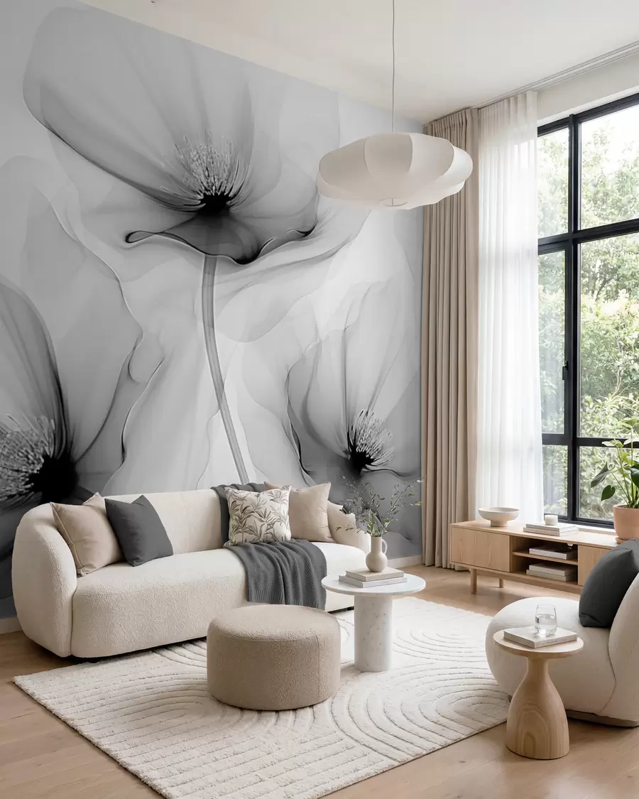 murales de pared Flores transparentes w02696v2
