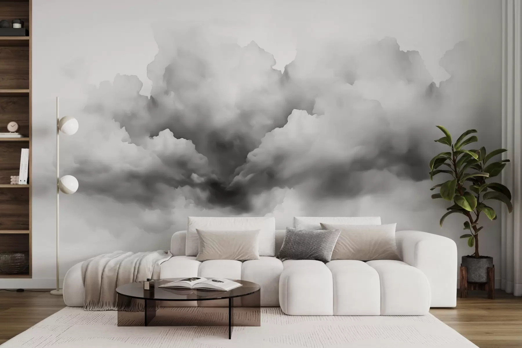 murales de pared Acuarela imitación nube w02727