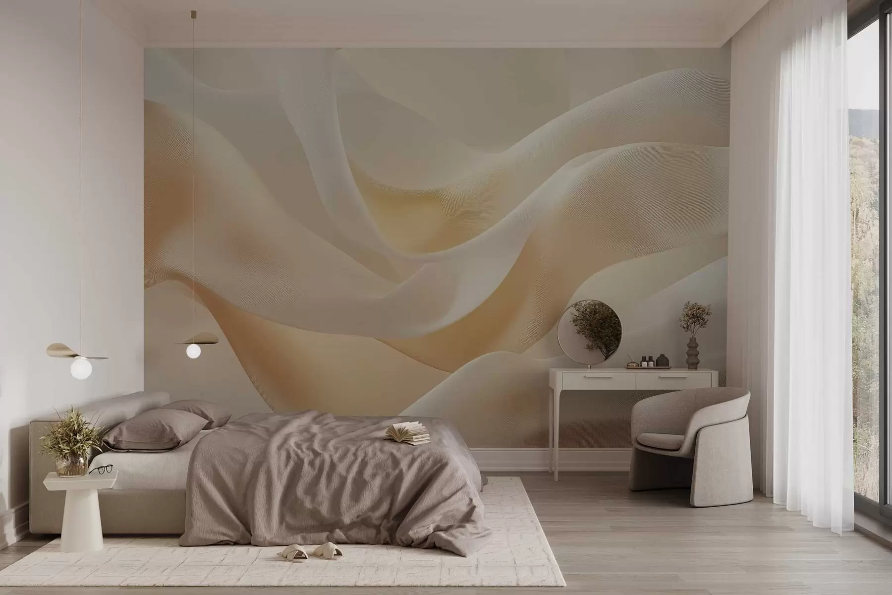 murales de pared imitación de tejido de seda w02765