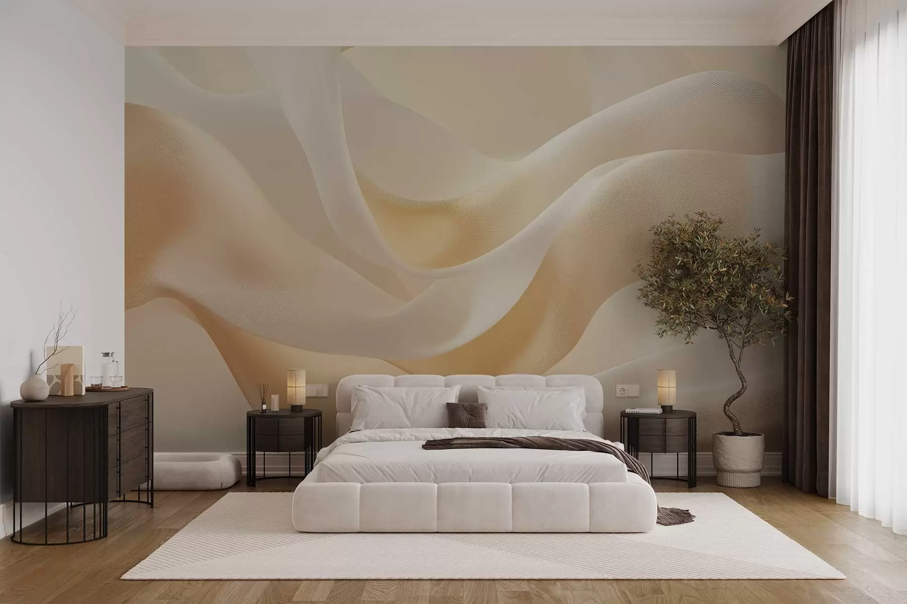 murales de pared imitación de tejido de seda w02765