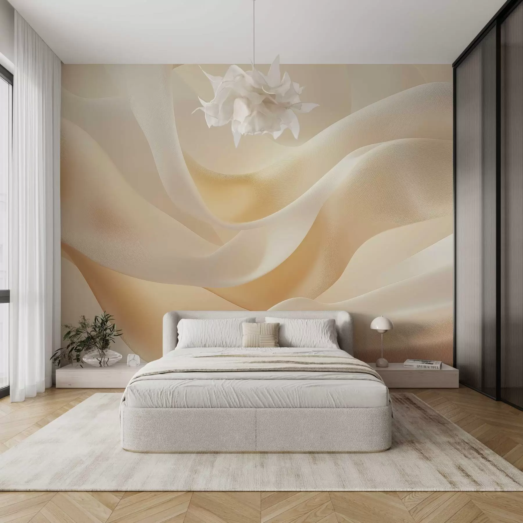 murales de pared imitación de tejido de seda w02765