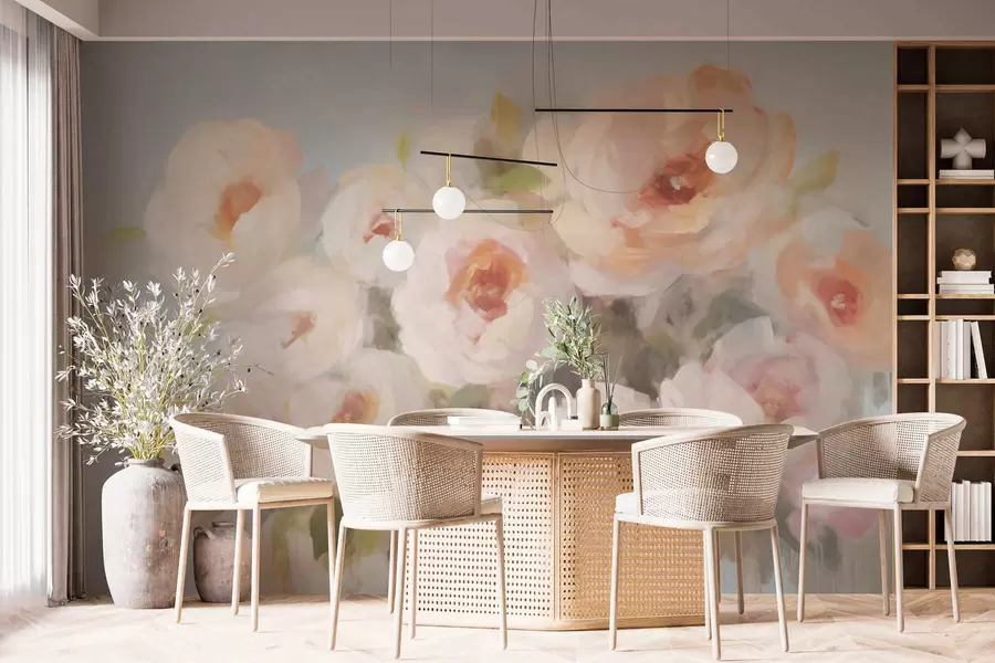 murales de pared Flores grandes y exuberantes w02881