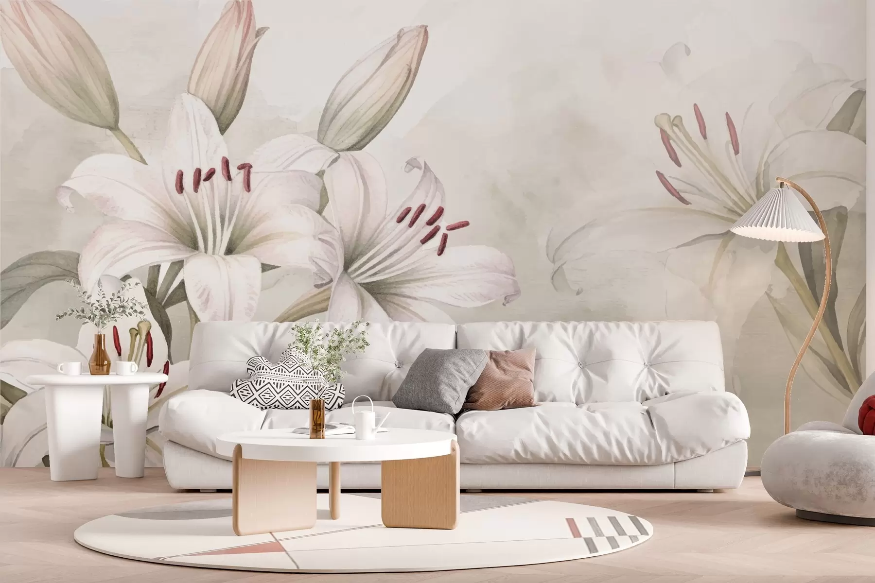 murales de pared Lirios blancos grandes w02958