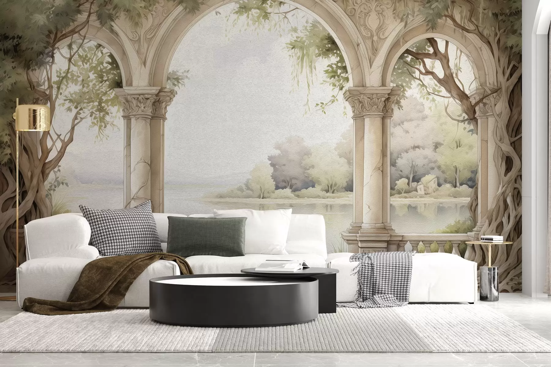 murales de pared Dibujo al óleo estilo arco w02976
