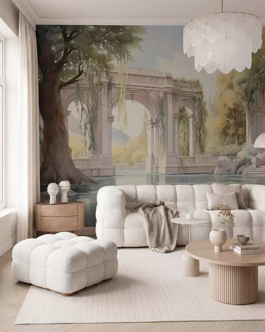 murales de pared Paisaje pintado al óleo w02989