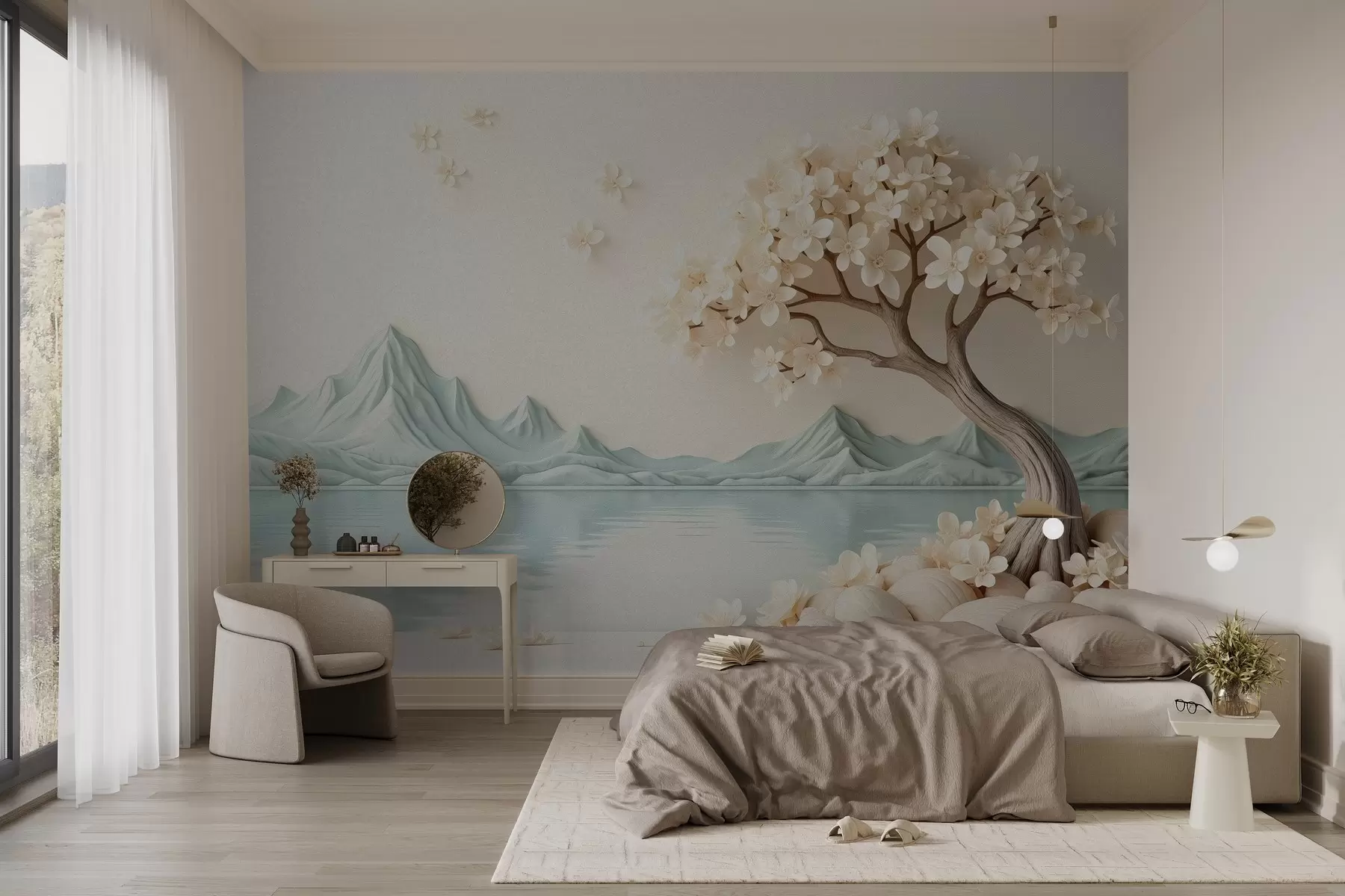 murales de pared Árbol pintado w02991