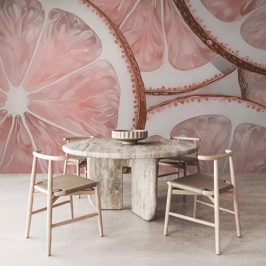 murales de pared Partes cítricas imitación acuarela w03026v2