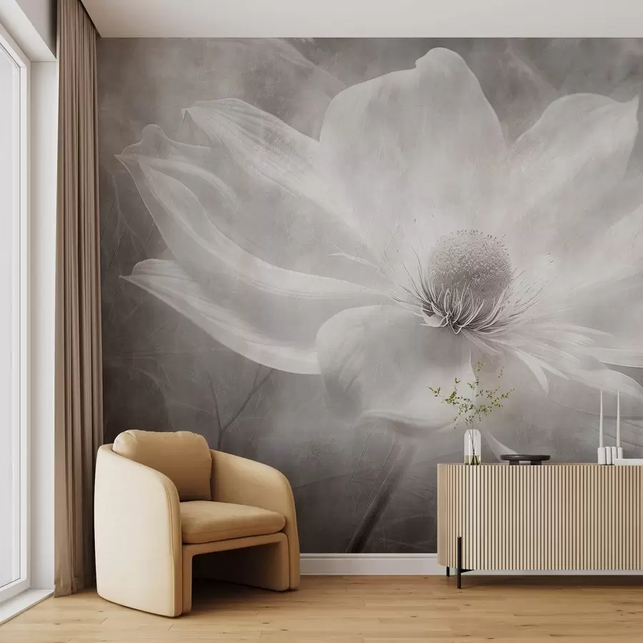 murales de pared Flor grande translúcida y delicada w08732