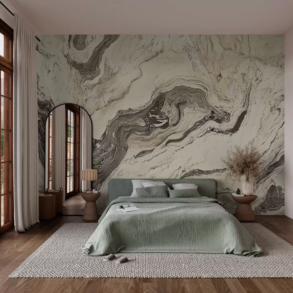 murales de pared imitación de mármol con vetas w03011