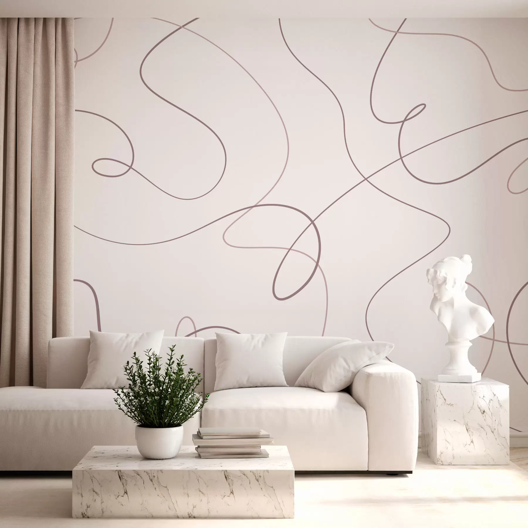 murales de pared Líneas abstractas con estilo w03061