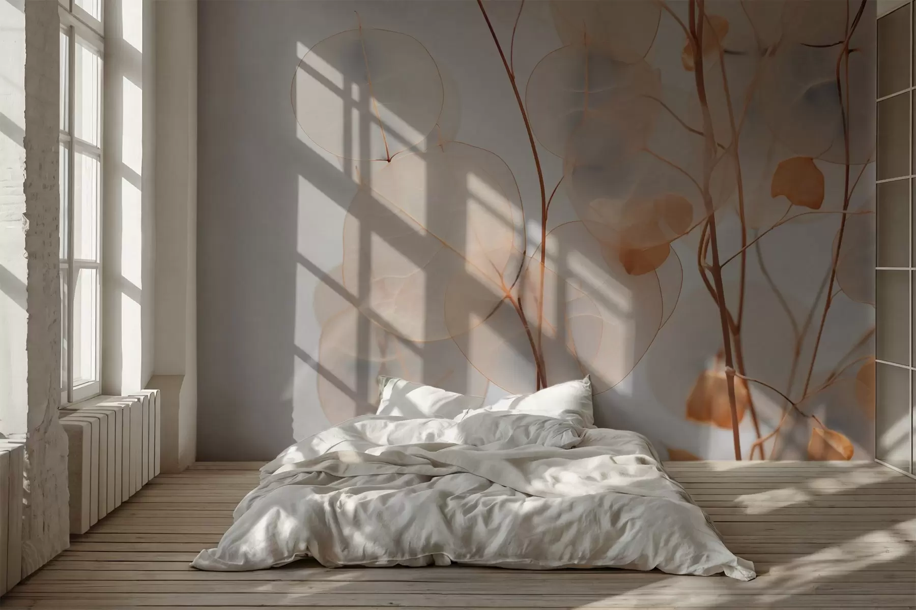 murales de pared Hojas decorativas secas w03076