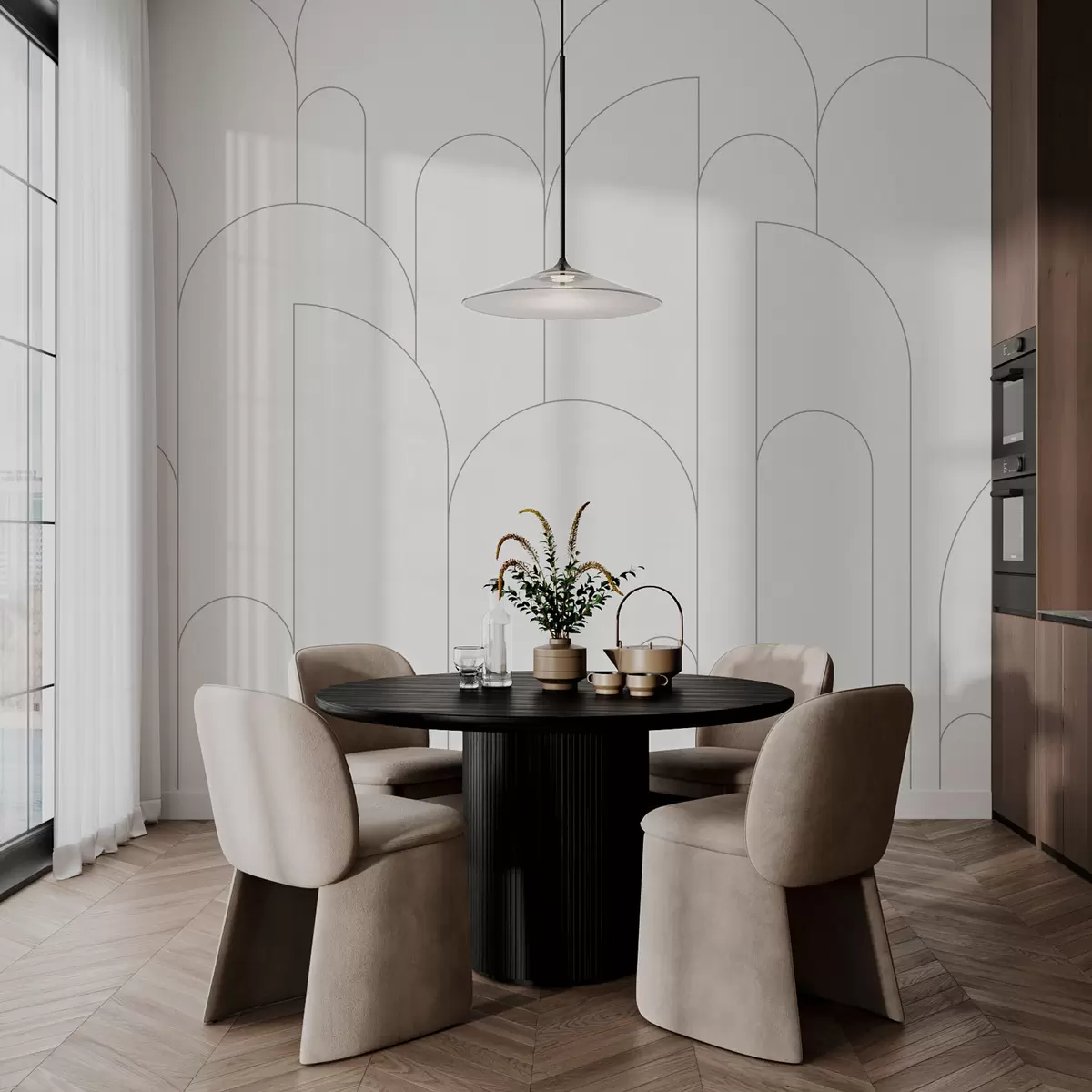 murales de pared Arcos minimalistas w03145v3