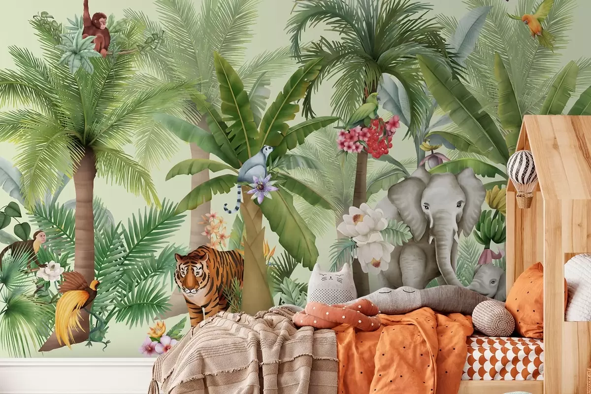 murales de pared Animales de la selva y tropicales w03225