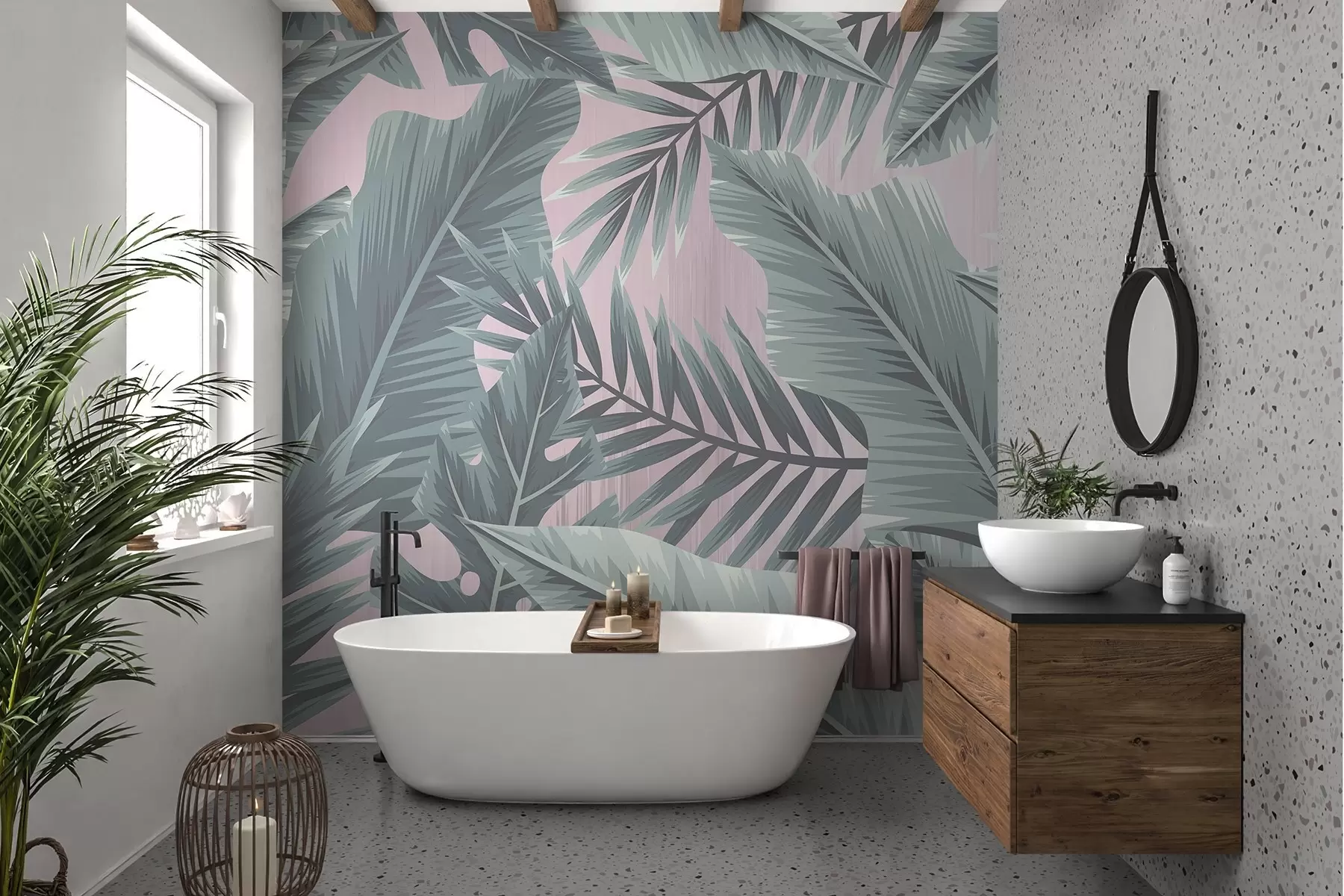 murales de pared Suavidad tropical w03251