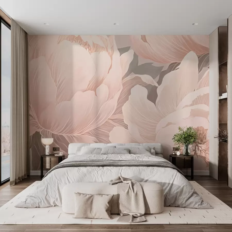 murales de pared Delicadas peonías w03273