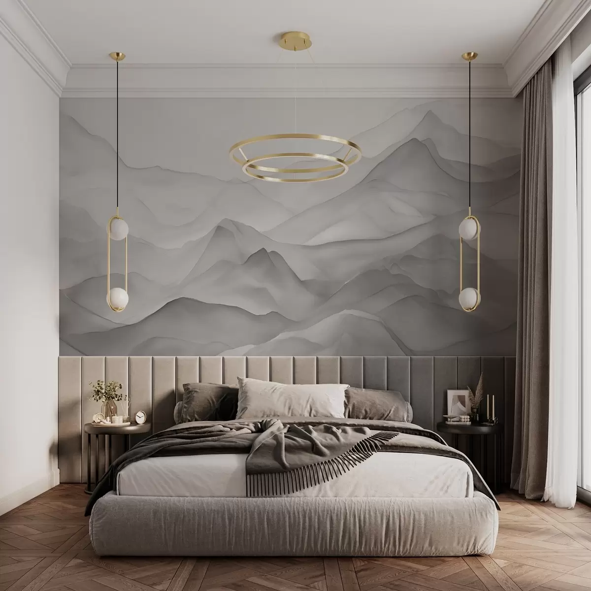 murales de pared Montañas imitación acuarela w03364