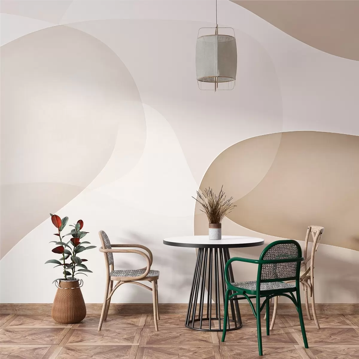 murales de pared Siluetas abstractas de montañas w03366