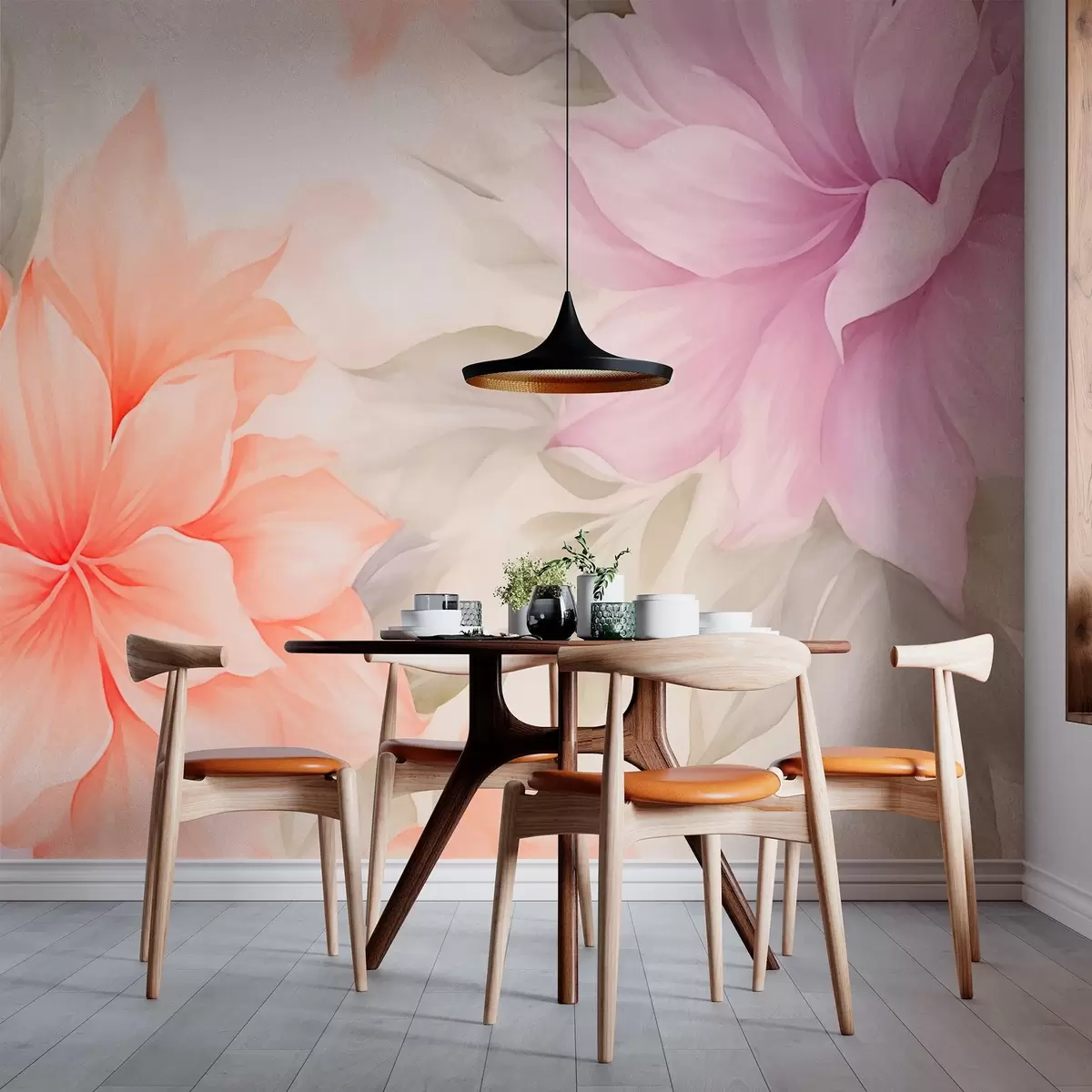 murales de pared Delicados pétalos de flores w03372