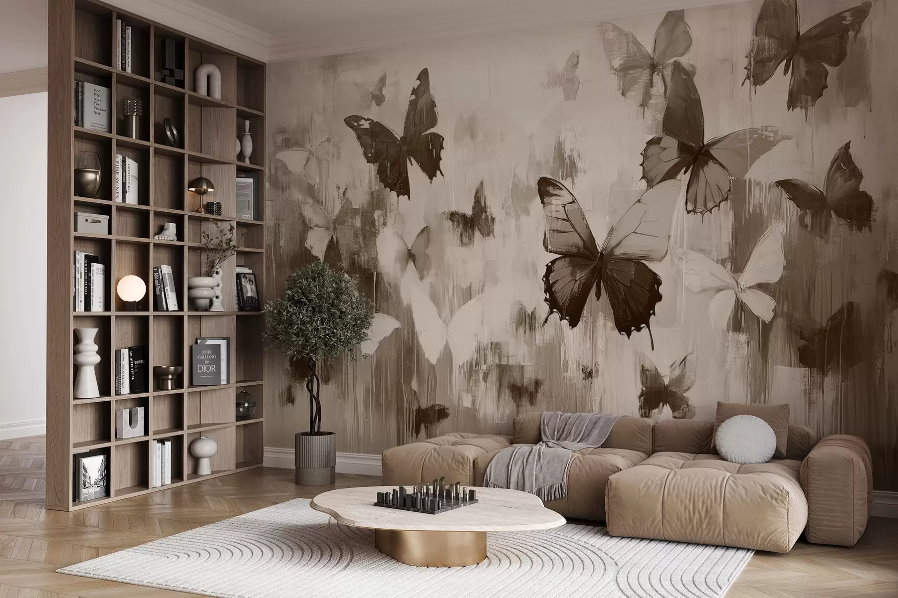 murales de pared Mariposas abstractas w08924v1