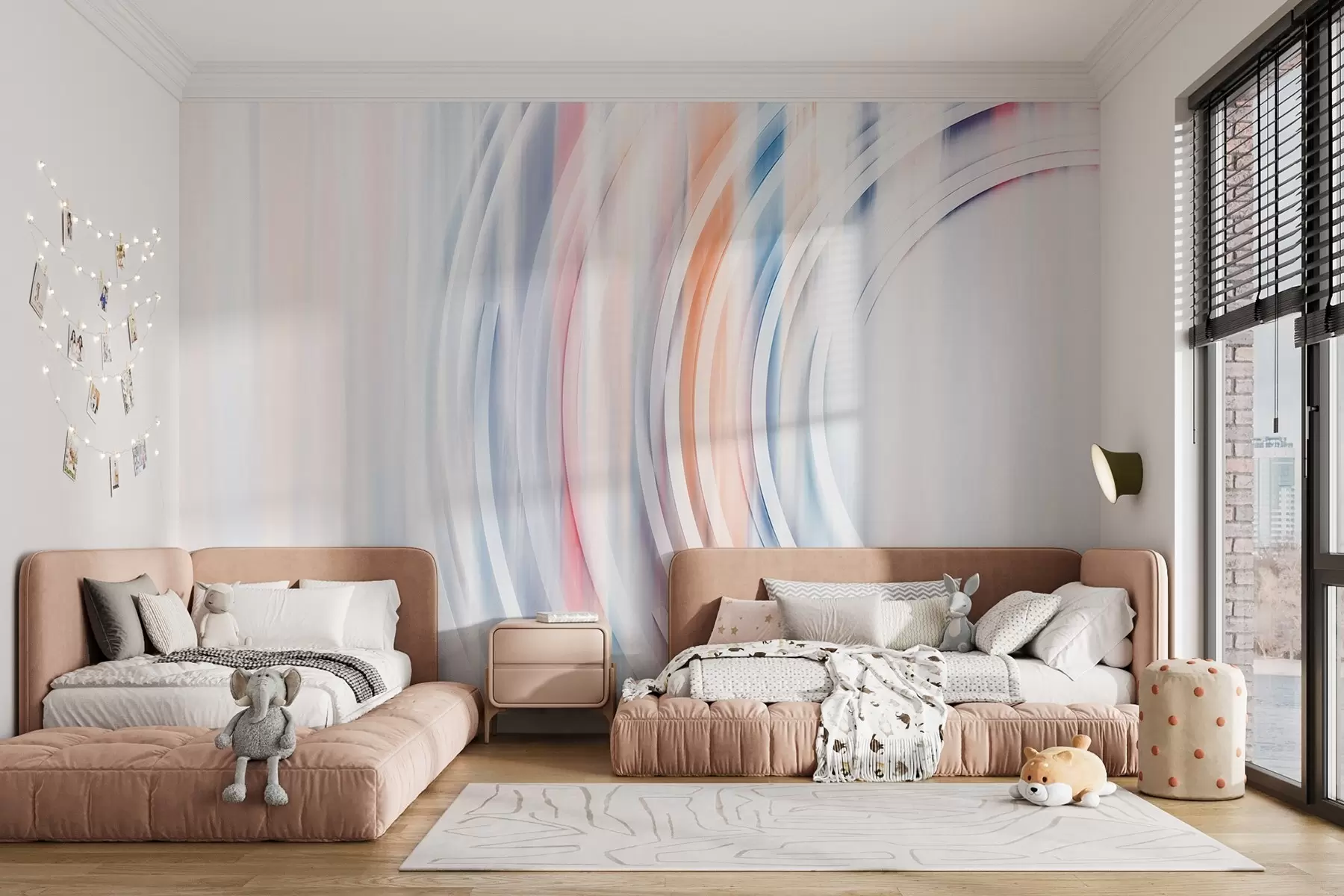 murales de pared Anillos caóticos abstractos w08929v1