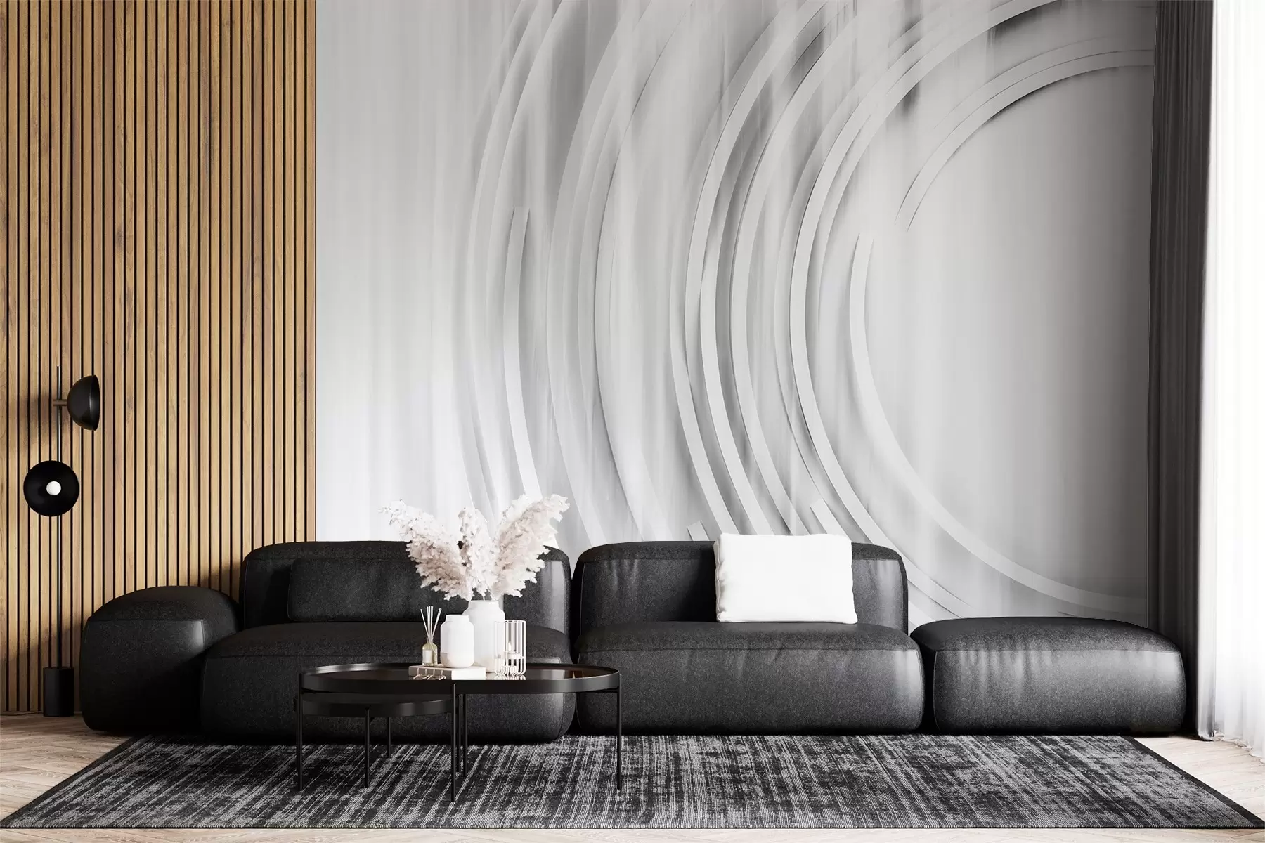 murales de pared Anillos caóticos abstractos w08929v2