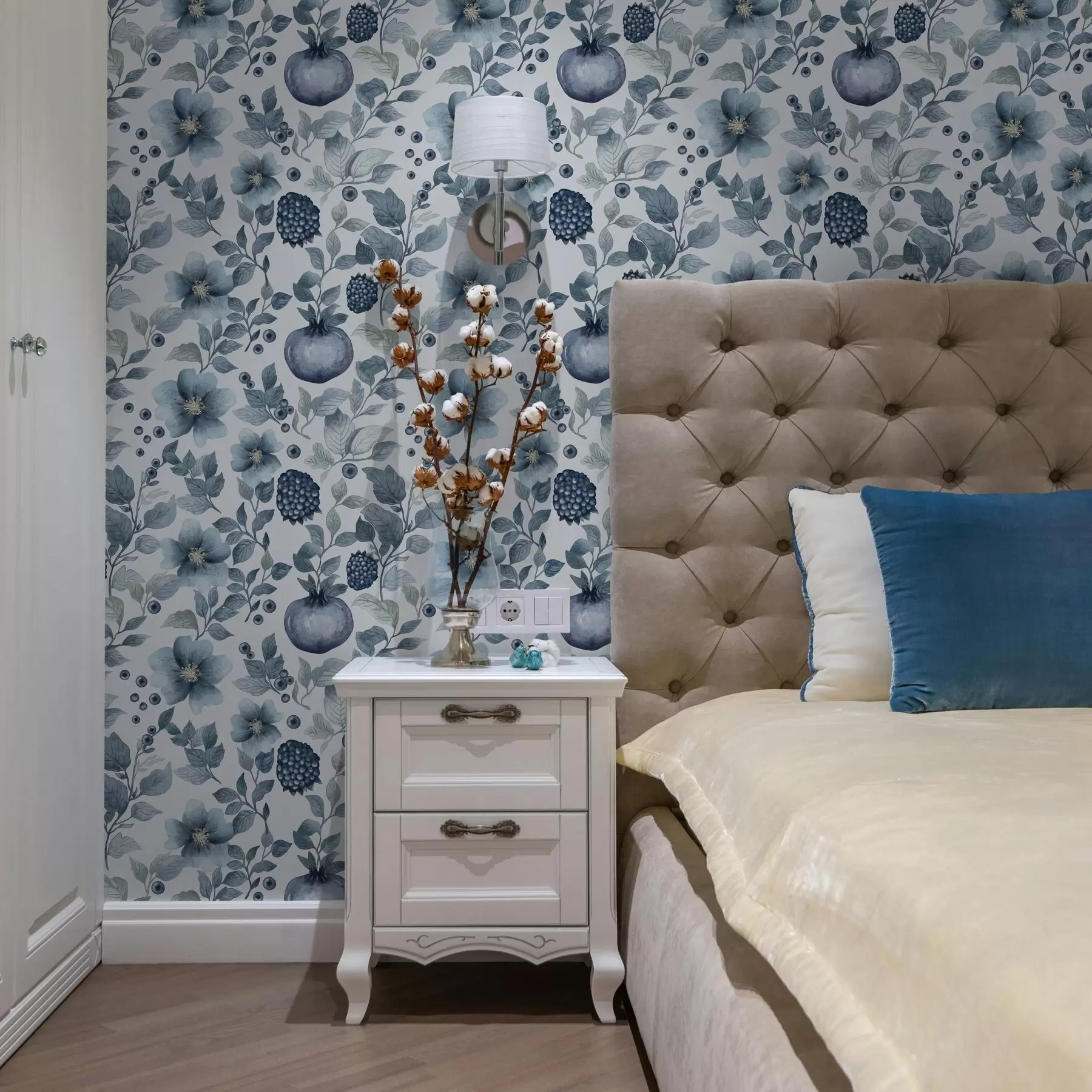 murales de pared Flores azules y granadas a00002v1