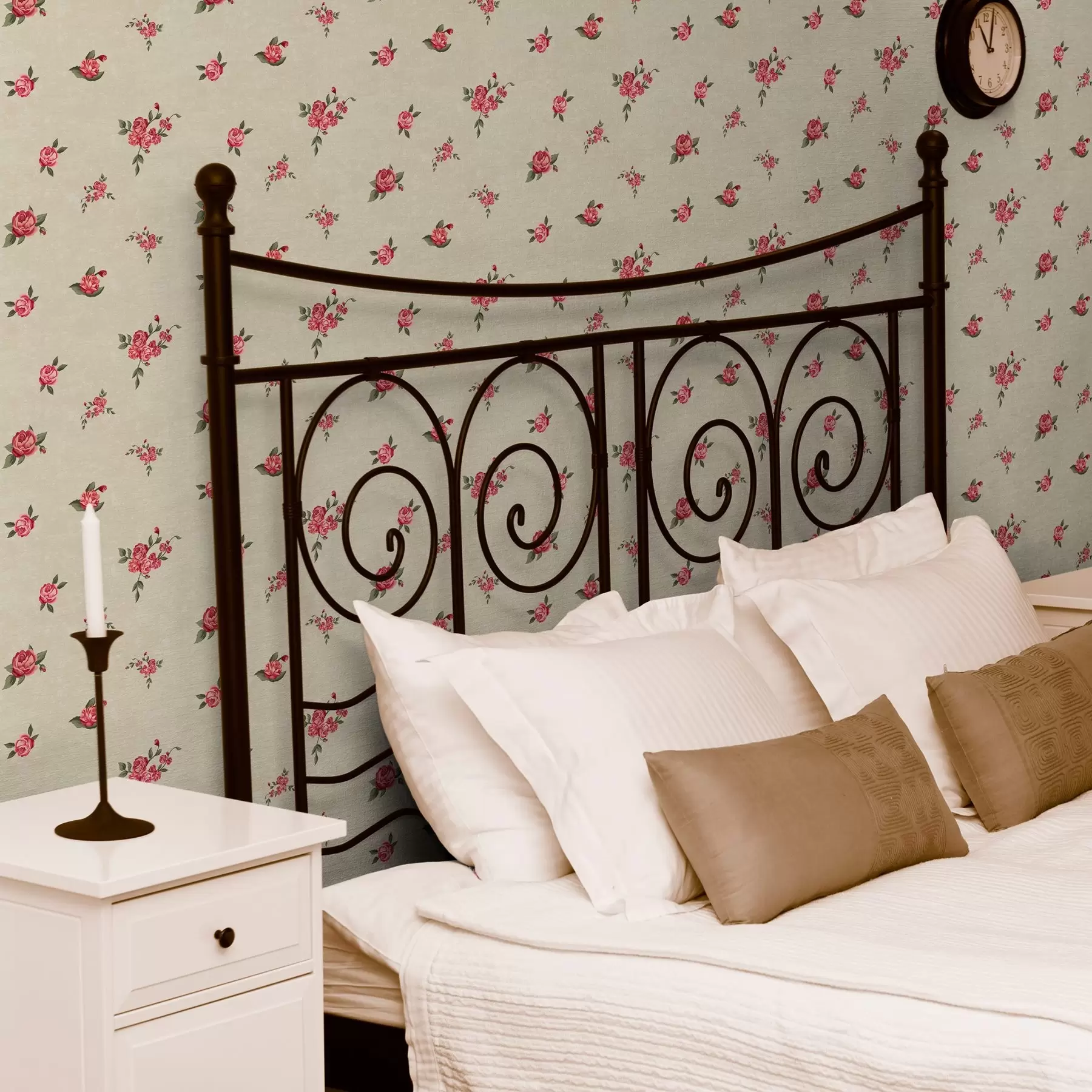 murales de pared Rosas sobre fondo claro a00039