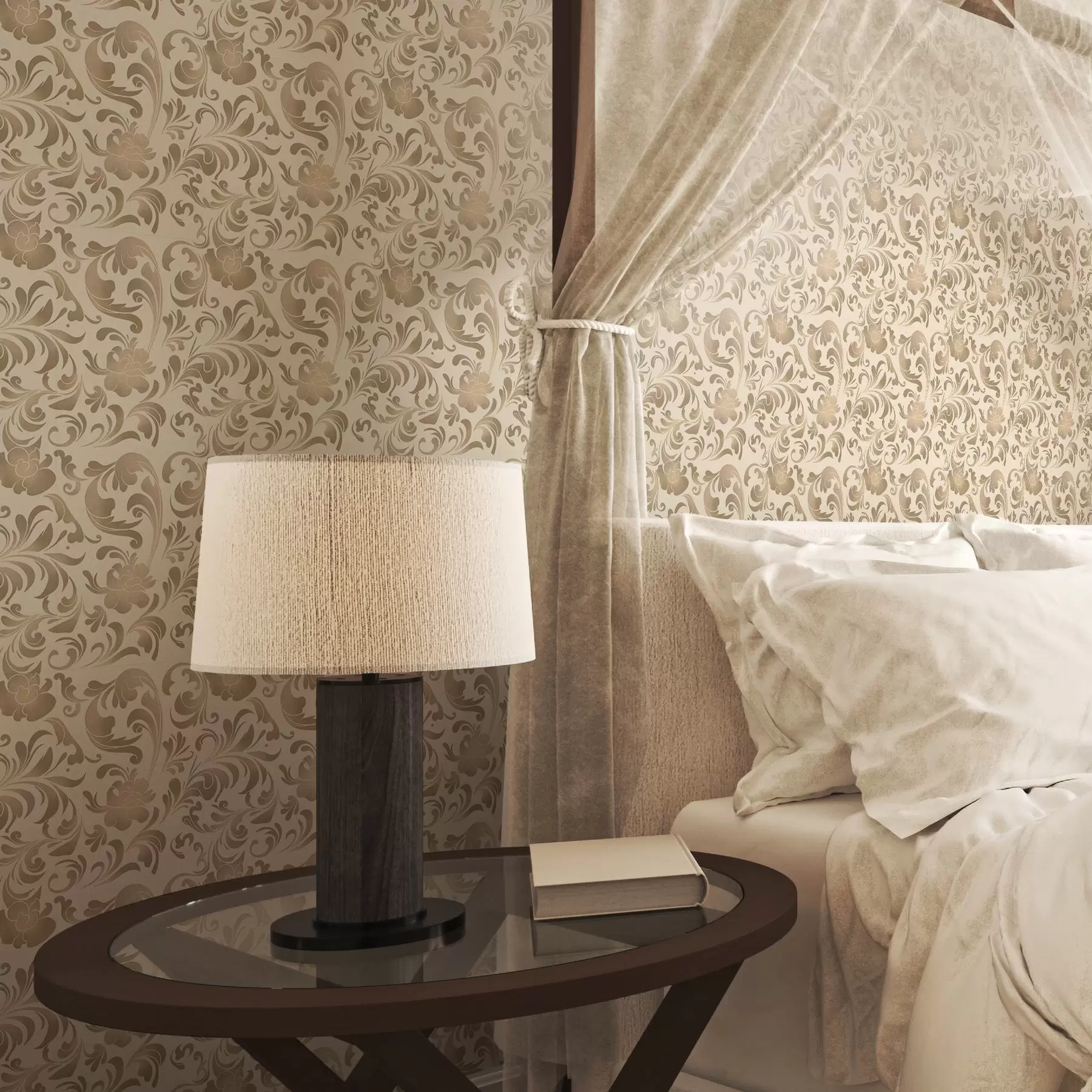 murales de pared Motivos beige sobre fondo claro a00084