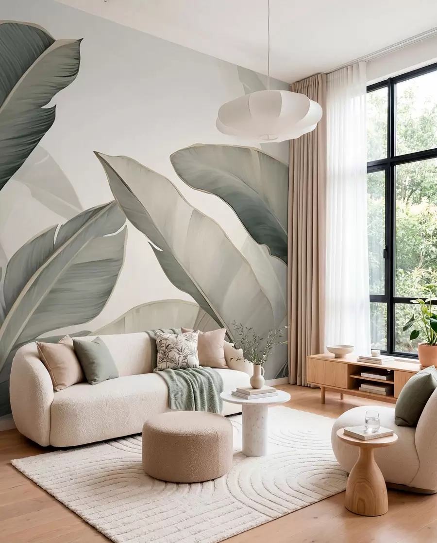 murales de pared Hojas tropicales w03427