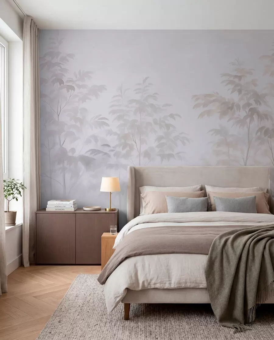 murales de pared Árboles imitación acuarela w03474v1