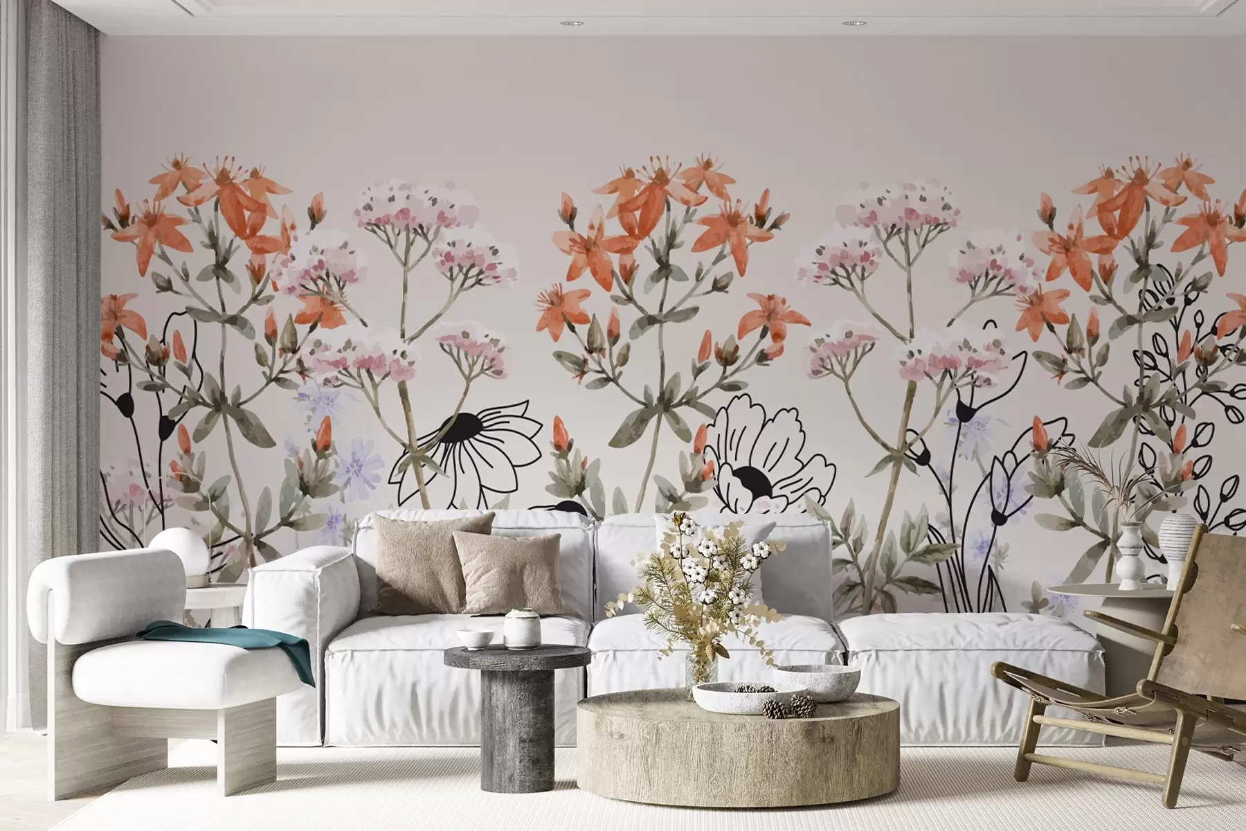 murales de pared Plantas y flores silvestres w03485