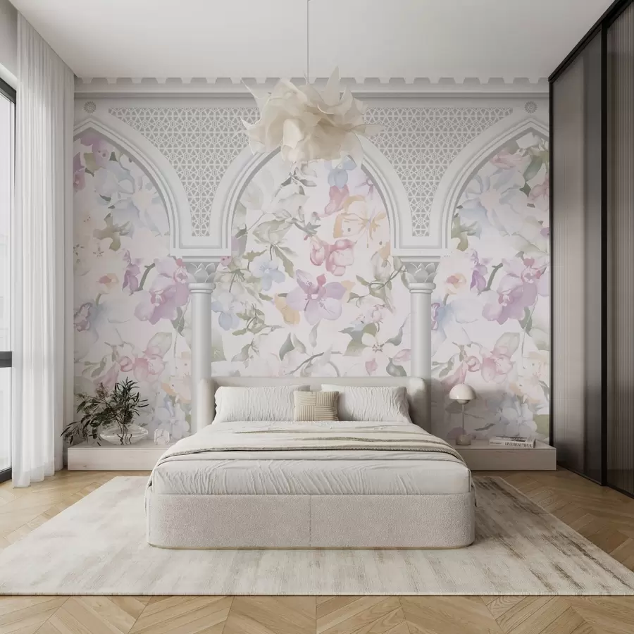murales de pared Flores detrás del arco w03480