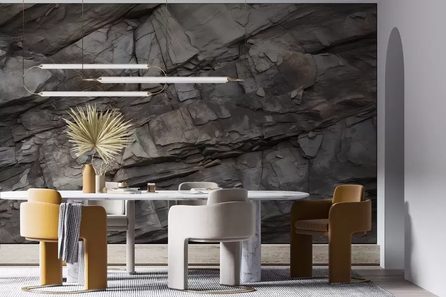 murales de pared Pared de roca pintada w03554