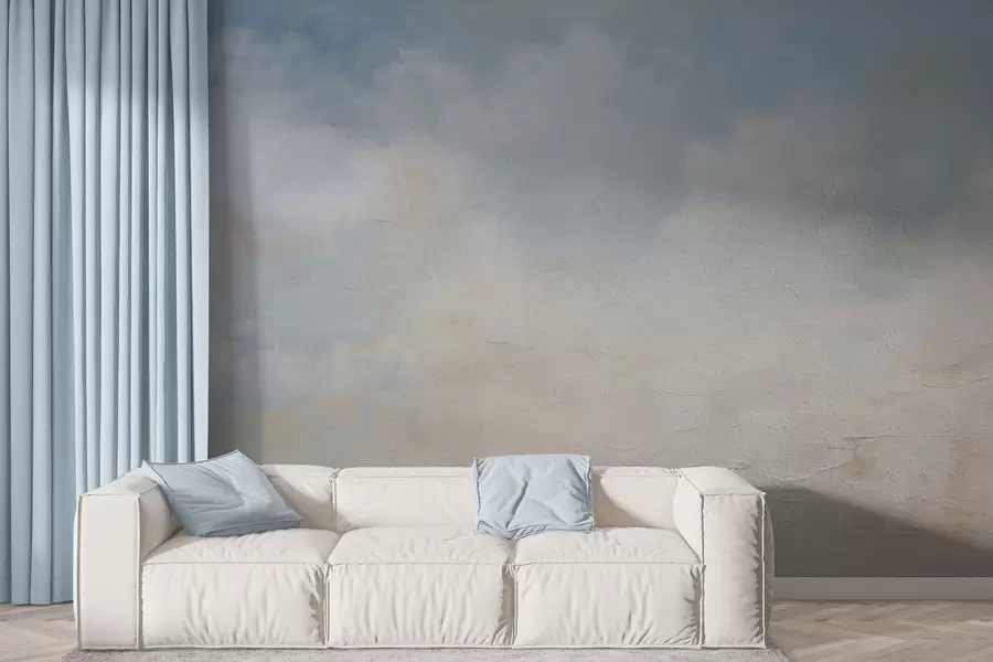 murales de pared Cielo abstracto con nubes en estilo grunge w03603