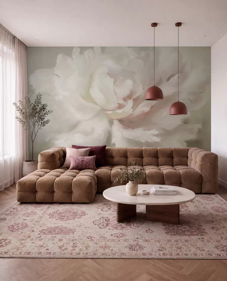 murales de pared Gran flor de peonía w03642