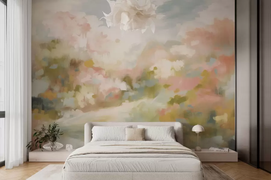 murales de pared Bosque abstracto de primavera w03707