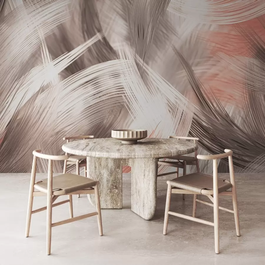 murales de pared Hierba seca abstracta w03737