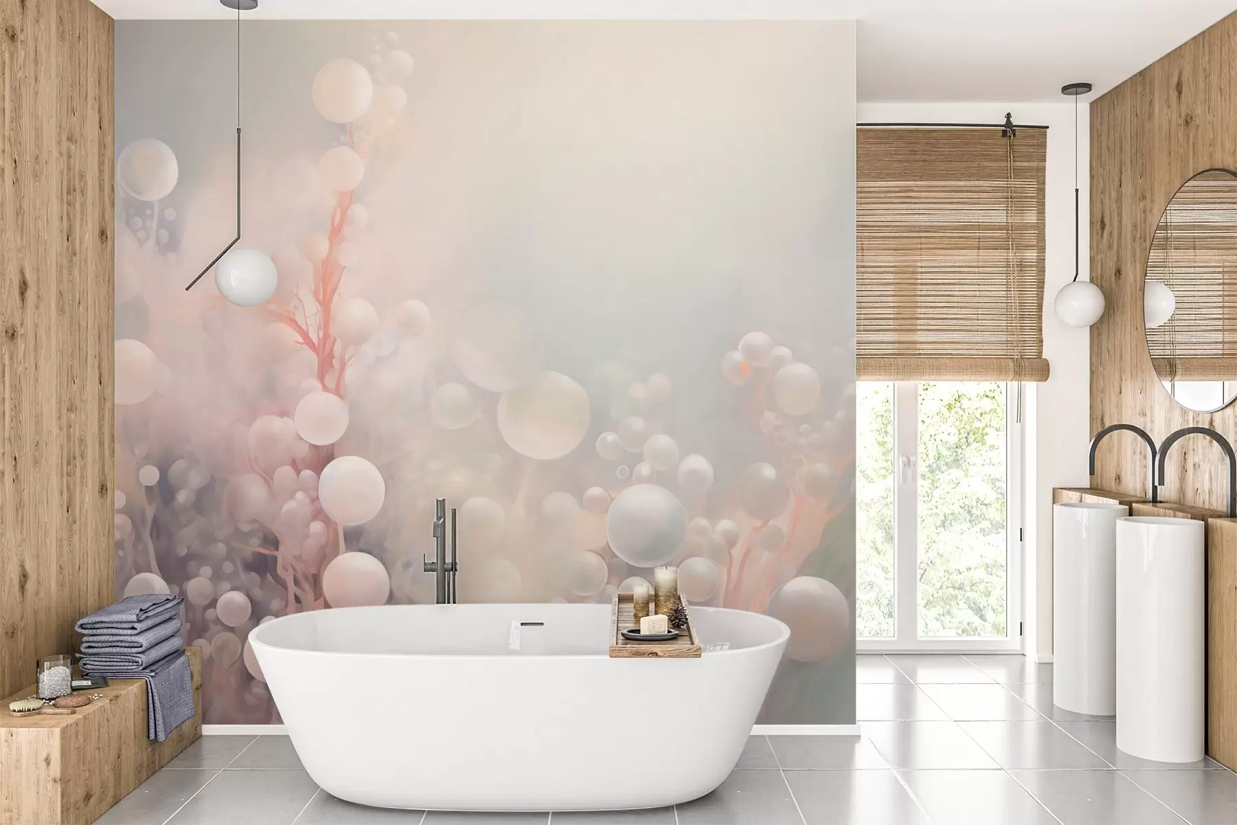 murales de pared Burbujas abstractas w03771